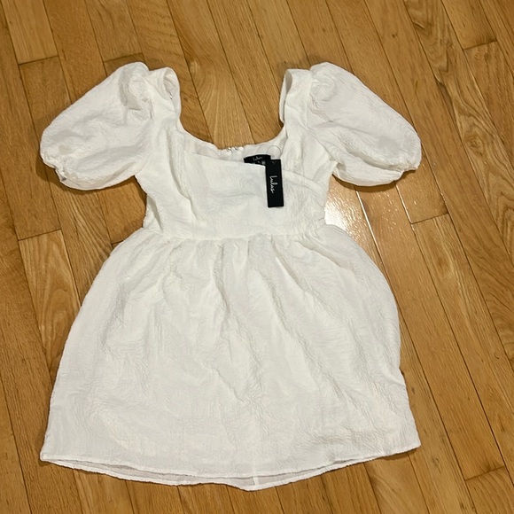 NEW! Lulu's Puff Sleeve Dress - Med - Picture 1 of 3